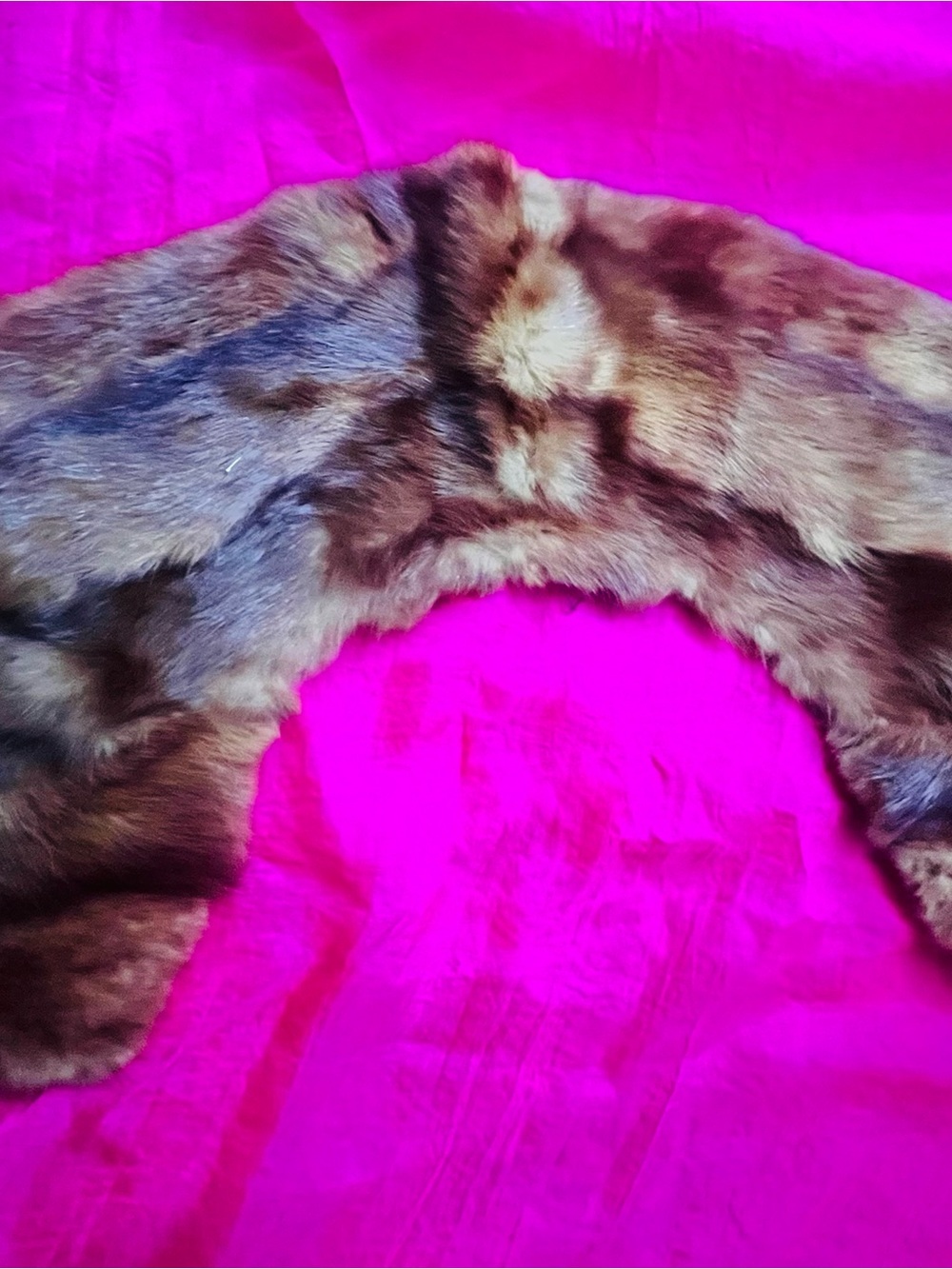 Vintage Brown Fur Collar Accessory